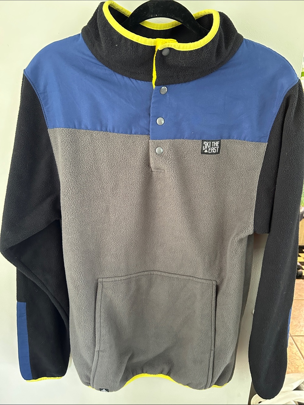 Ski The East Colorblock Half-Snap Tech Fleece Pullover - Size Small